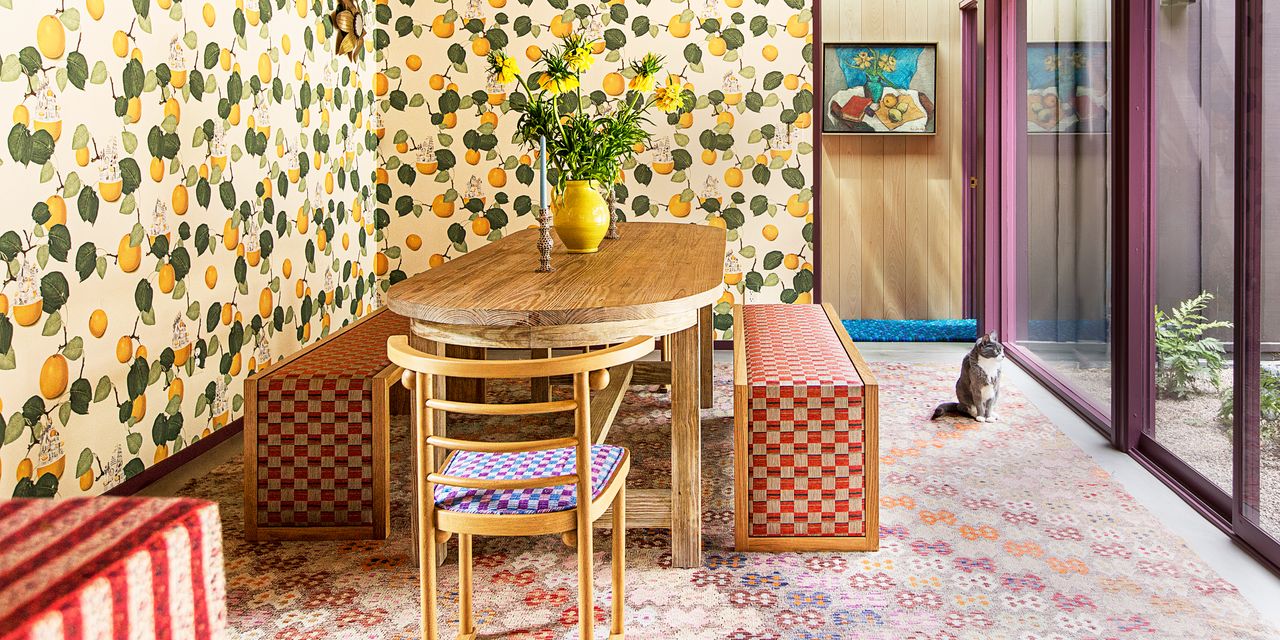 Beautiful wallpapered room